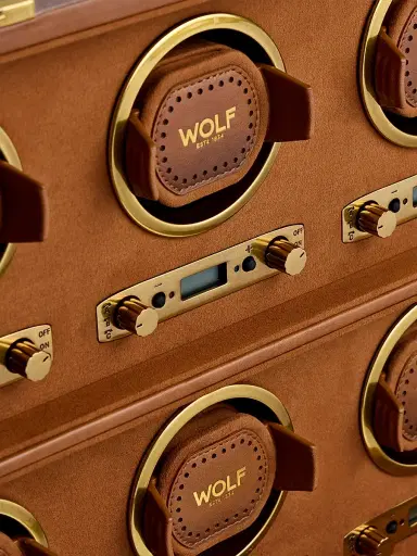 Wolf Designs Brogue 8-Piece Watch Winder - Burnished Brown | Thumbnail 4 Wolf Designs Brogue 8-Piece Watch Winder - Burnished Brown | Thumbnail 4