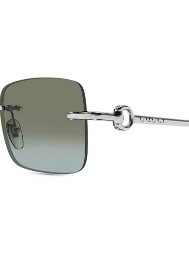 Gucci Men's Horsebit Top Bar 55MM Square Sunglasses - Silver Grey | Thumbnail 3 Gucci Men's Horsebit Top Bar 55MM Square Sunglasses - Silver Grey | Thumbnail 3