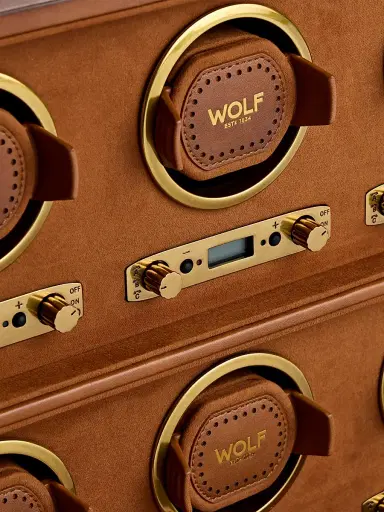 Wolf Designs Brogue 6-Piece Watch Winder - Burnished Brown | Thumbnail 4 Wolf Designs Brogue 6-Piece Watch Winder - Burnished Brown | Thumbnail 4