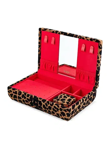 Wolf Designs Savanna Leopard Medium Jewelry Case | Thumbnail 2 Wolf Designs Savanna Leopard Medium Jewelry Case | Thumbnail 2