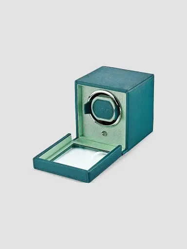 Wolf Designs Cub Single Covered Watch Winder - Seltzer Teal Mint | Thumbnail 2 Wolf Designs Cub Single Covered Watch Winder - Seltzer Teal Mint | Thumbnail 2