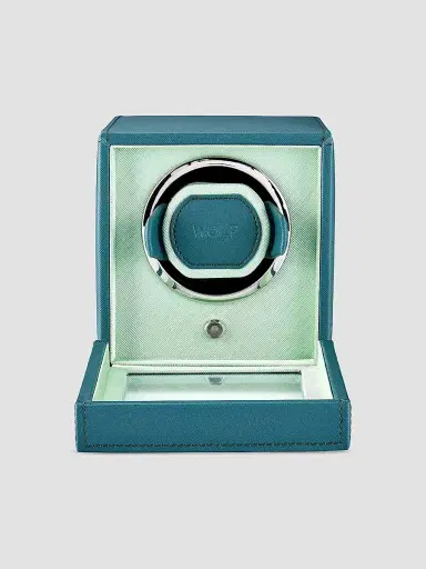 Wolf Designs Cub Single Covered Watch Winder - Seltzer Teal Mint | Thumbnail 4 Wolf Designs Cub Single Covered Watch Winder - Seltzer Teal Mint | Thumbnail 4