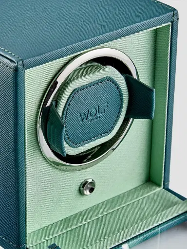 Wolf Designs Cub Single Covered Watch Winder - Seltzer Teal Mint | Thumbnail 5 Wolf Designs Cub Single Covered Watch Winder - Seltzer Teal Mint | Thumbnail 5