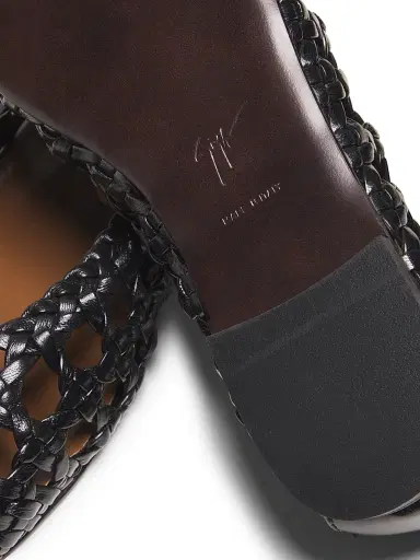 Giuseppe Zanotti Women's Woven Leather Ballet Flats - Nero | Thumbnail 5 Giuseppe Zanotti Women's Woven Leather Ballet Flats - Nero | Thumbnail 5