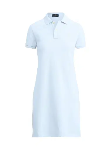 Polo Ralph Lauren Women's Cotton Mesh Short-Sleeve Polo Dress - Office Blue | Thumbnail 1 Polo Ralph Lauren Women's Cotton Mesh Short-Sleeve Polo Dress - Office Blue | Thumbnail 1