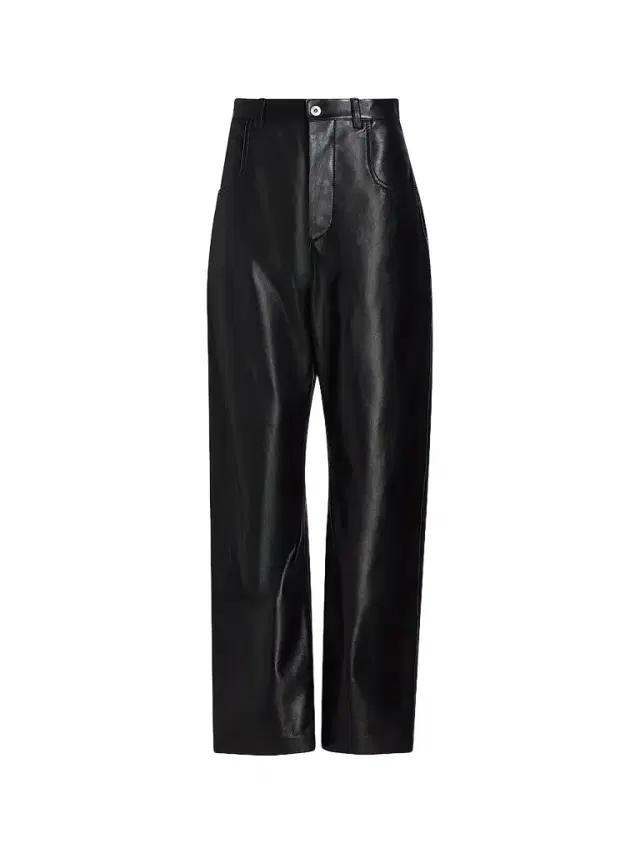 Women's Leather Relaxed-Fit Trousers - Double Black Women's Leather Relaxed-Fit Trousers - Double Black