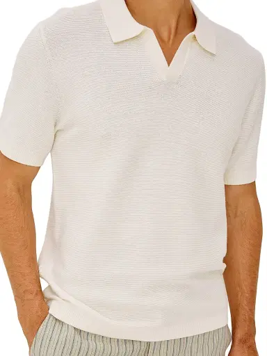 Rails Men's Baker Cotton Johnny Collar Polo Shirt - | Thumbnail 6 Rails Men's Baker Cotton Johnny Collar Polo Shirt - | Thumbnail 6