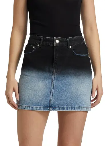 Moschino Jeans Women's Ombré Denim Miniskirt - Multi Black | Thumbnail 3 Moschino Jeans Women's Ombré Denim Miniskirt - Multi Black | Thumbnail 3