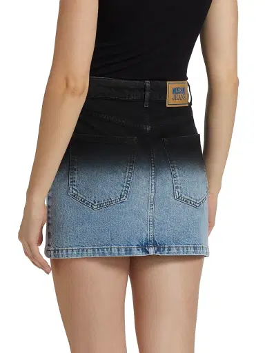 Moschino Jeans Women's Ombré Denim Miniskirt - Multi Black | Thumbnail 5 Moschino Jeans Women's Ombré Denim Miniskirt - Multi Black | Thumbnail 5