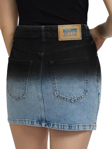Moschino Jeans Women's Ombré Denim Miniskirt - Multi Black | Thumbnail 6 Moschino Jeans Women's Ombré Denim Miniskirt - Multi Black | Thumbnail 6
