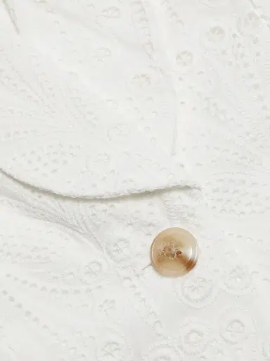 Elie Tahari Women's The Aria Eyelet Jacket - Sky White | Thumbnail 7 Elie Tahari Women's The Aria Eyelet Jacket - Sky White | Thumbnail 7