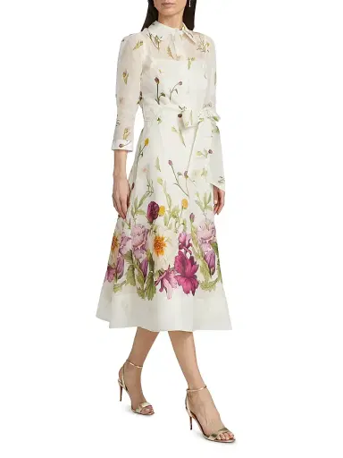 Teri Jon by Rickie Freeman Women's Floral Button-Front Cocktail Dress - Multi | Thumbnail 2 Teri Jon by Rickie Freeman Women's Floral Button-Front Cocktail Dress - Multi | Thumbnail 2