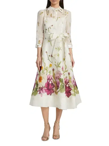 Teri Jon by Rickie Freeman Women's Floral Button-Front Cocktail Dress - Multi | Thumbnail 3 Teri Jon by Rickie Freeman Women's Floral Button-Front Cocktail Dress - Multi | Thumbnail 3
