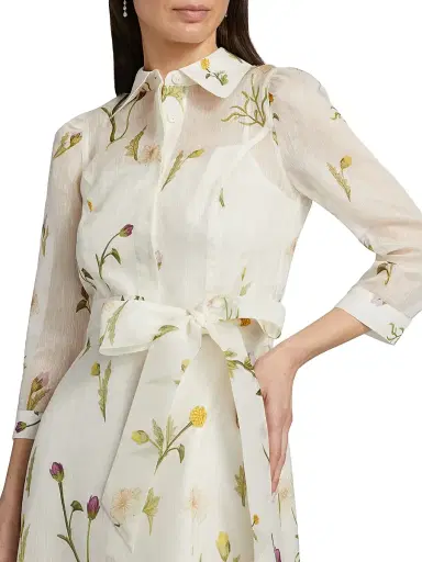 Teri Jon by Rickie Freeman Women's Floral Button-Front Cocktail Dress - Multi | Thumbnail 6 Teri Jon by Rickie Freeman Women's Floral Button-Front Cocktail Dress - Multi | Thumbnail 6