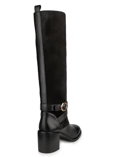 Stuart Weitzman Women's Benni 55MM Leather Riding Boots - Black | Thumbnail 3 Stuart Weitzman Women's Benni 55MM Leather Riding Boots - Black | Thumbnail 3