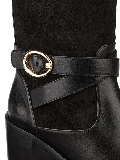 Stuart Weitzman Women's Benni 55MM Leather Riding Boots - Black | Thumbnail 5 Stuart Weitzman Women's Benni 55MM Leather Riding Boots - Black | Thumbnail 5