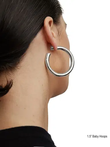 Jennifer Fisher Women's Samira Hoop Earrings - Silver | Thumbnail 5 Jennifer Fisher Women's Samira Hoop Earrings - Silver | Thumbnail 5