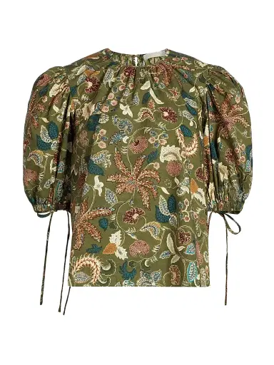 Ulla Johnson Women's Coralie Floral Poplin Blouse | Thumbnail 1 Ulla Johnson Women's Coralie Floral Poplin Blouse | Thumbnail 1