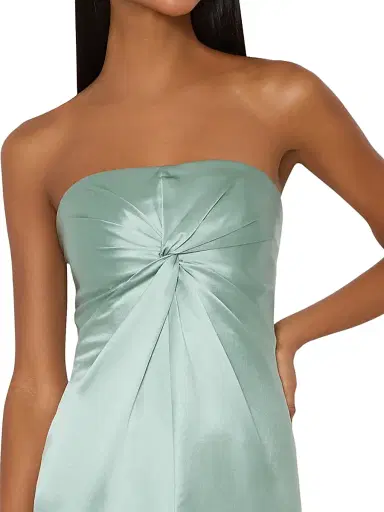 Milly Women's Michell Satin Strapless Maxi Dress - Sage | Thumbnail 5 Milly Women's Michell Satin Strapless Maxi Dress - Sage | Thumbnail 5