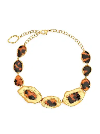 Oscar de la Renta Women's 24K-Gold-Plated & Tortoiseshell Resin Necklace - Tortoise | Thumbnail 1 Oscar de la Renta Women's 24K-Gold-Plated & Tortoiseshell Resin Necklace - Tortoise | Thumbnail 1