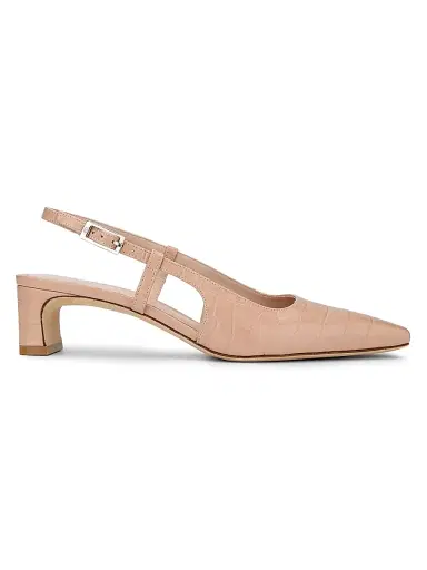 Stuart Weitzman Women's Baby Babette 40MM Croc-Embossed Leather Slingback Pumps - Blushful | Thumbnail 1 Stuart Weitzman Women's Baby Babette 40MM Croc-Embossed Leather Slingback Pumps - Blushful | Thumbnail 1