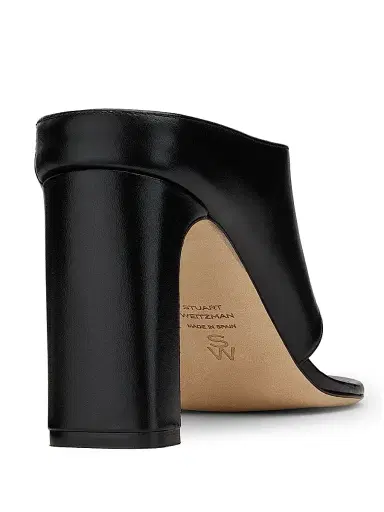 Stuart Weitzman Women's Babette 85MM Leather Block-Heel Sandals - Black | Thumbnail 3 Stuart Weitzman Women's Babette 85MM Leather Block-Heel Sandals - Black | Thumbnail 3
