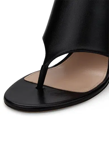 Stuart Weitzman Women's Babette 85MM Leather Block-Heel Sandals - Black | Thumbnail 5 Stuart Weitzman Women's Babette 85MM Leather Block-Heel Sandals - Black | Thumbnail 5