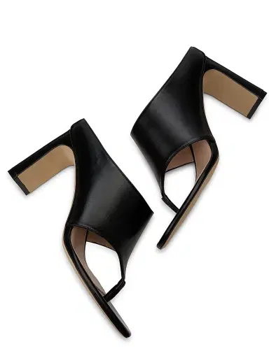 Stuart Weitzman Women's Babette 85MM Leather Block-Heel Sandals - Black | Thumbnail 6 Stuart Weitzman Women's Babette 85MM Leather Block-Heel Sandals - Black | Thumbnail 6