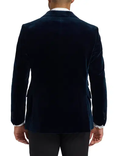 Saks Fifth Avenue Men's COLLECTION Classic Velvet Jacket - Navy | Thumbnail 5 Saks Fifth Avenue Men's COLLECTION Classic Velvet Jacket - Navy | Thumbnail 5