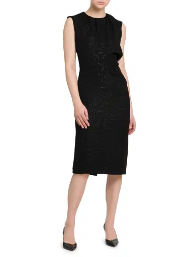 Kiton Women's Sparkle Sleeveless Midi-Dress - Black | Thumbnail 3 Kiton Women's Sparkle Sleeveless Midi-Dress - Black | Thumbnail 3