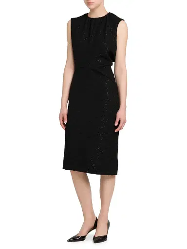 Kiton Women's Sparkle Sleeveless Midi-Dress - Black | Thumbnail 4 Kiton Women's Sparkle Sleeveless Midi-Dress - Black | Thumbnail 4