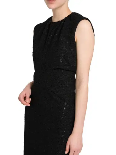 Kiton Women's Sparkle Sleeveless Midi-Dress - Black | Thumbnail 6 Kiton Women's Sparkle Sleeveless Midi-Dress - Black | Thumbnail 6