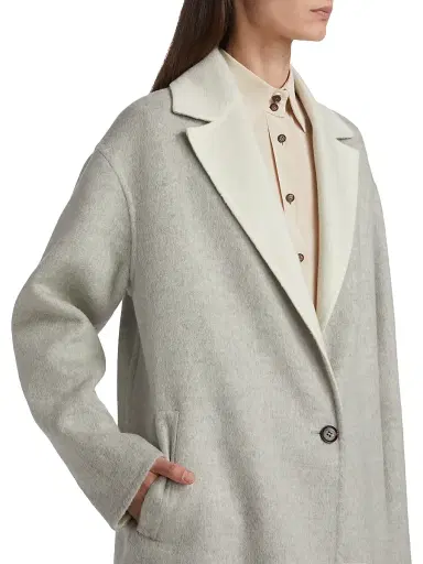 Kiton Women's Two-Tone Cashmere Jacket - Grey | Thumbnail 6 Kiton Women's Two-Tone Cashmere Jacket - Grey | Thumbnail 6