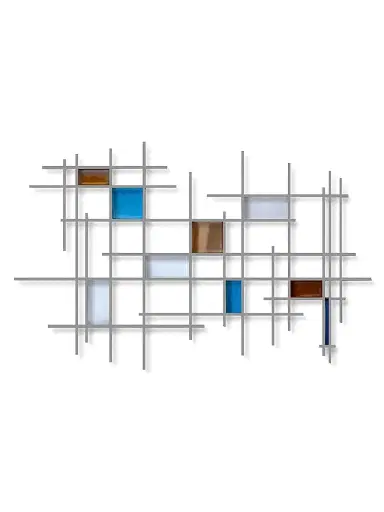 Karo Studios Gridded Glass & Metal Wall Sculpture | Thumbnail 2 Karo Studios Gridded Glass & Metal Wall Sculpture | Thumbnail 2