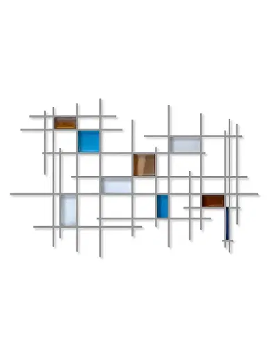 Karo Studios Gridded Glass & Metal Wall Sculpture | Thumbnail 1 Karo Studios Gridded Glass & Metal Wall Sculpture | Thumbnail 1