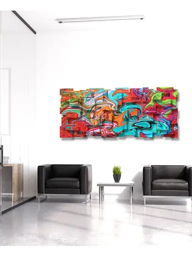 Karo Studios Joy Aluminum & Steel Wall Sculpture | Thumbnail 2 Karo Studios Joy Aluminum & Steel Wall Sculpture | Thumbnail 2