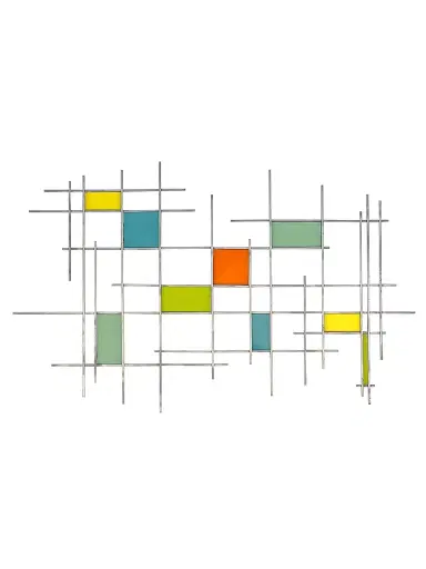 Karo Studios Gridded Glass & Steel Wall Sculpture | Thumbnail 1 Karo Studios Gridded Glass & Steel Wall Sculpture | Thumbnail 1