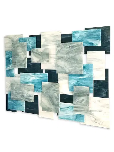 Karo Studios Arctic Abstract Glass & Metal Wall Sculpture | Thumbnail 3 Karo Studios Arctic Abstract Glass & Metal Wall Sculpture | Thumbnail 3