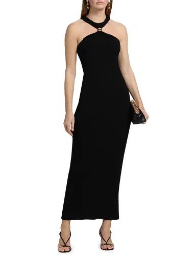 Ronny Kobo Women's Ziamara Column Maxi Dress - Black | Thumbnail 2 Ronny Kobo Women's Ziamara Column Maxi Dress - Black | Thumbnail 2