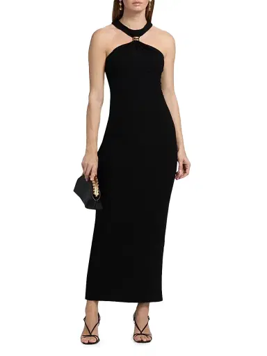 Ronny Kobo Women's Ziamara Column Maxi Dress - Black | Thumbnail 3 Ronny Kobo Women's Ziamara Column Maxi Dress - Black | Thumbnail 3