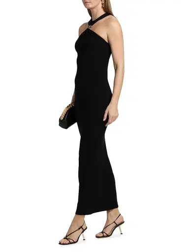 Ronny Kobo Women's Ziamara Column Maxi Dress - Black | Thumbnail 4 Ronny Kobo Women's Ziamara Column Maxi Dress - Black | Thumbnail 4