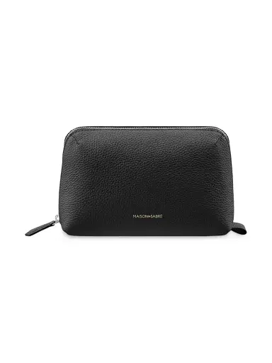 MAISON de SABRÉ Leather Tech Pouch - Black Caviar | Thumbnail 1 MAISON de SABRÉ Leather Tech Pouch - Black Caviar | Thumbnail 1