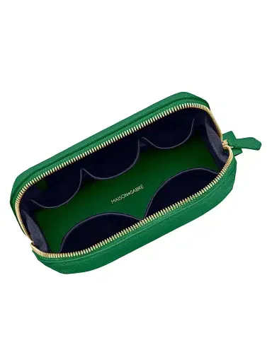 Maison de Sabre Leather Tech Pouch - Emerald Green | Thumbnail 4 Maison de Sabre Leather Tech Pouch - Emerald Green | Thumbnail 4
