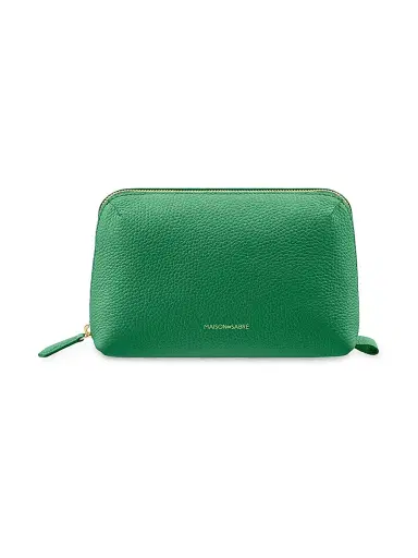 Maison de Sabre Leather Tech Pouch - Emerald Green | Thumbnail 1 Maison de Sabre Leather Tech Pouch - Emerald Green | Thumbnail 1