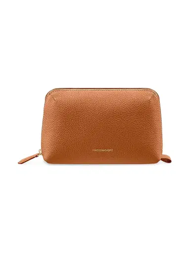 MAISON de SABRÉ Leather Tech Pouch - Pecan Brown | Thumbnail 1 MAISON de SABRÉ Leather Tech Pouch - Pecan Brown | Thumbnail 1