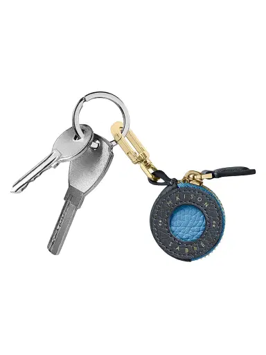 Maison de Sabre Women's Leather AirTag Charm - Graphite Sky | Thumbnail 4 Maison de Sabre Women's Leather AirTag Charm - Graphite Sky | Thumbnail 4