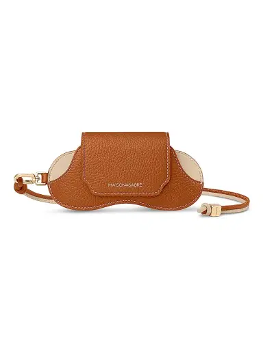MAISON de SABRÉ Women's Leather Sunglasses Sling Case - Pecan Nude | Thumbnail 1 MAISON de SABRÉ Women's Leather Sunglasses Sling Case - Pecan Nude | Thumbnail 1
