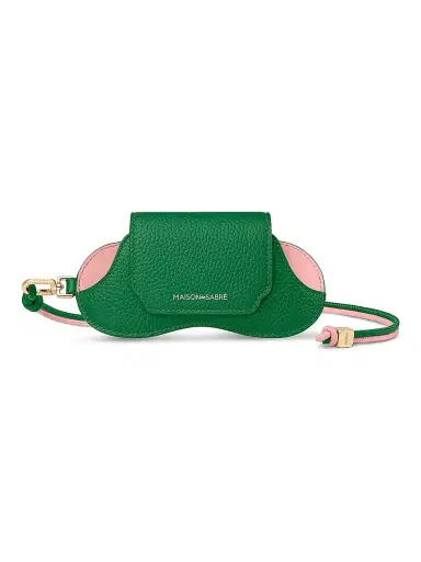 Maison de Sabre Women's Leather Sunglasses Sling Case - Emerald Lily | Thumbnail 1 Maison de Sabre Women's Leather Sunglasses Sling Case - Emerald Lily | Thumbnail 1
