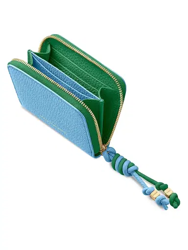 MAISON de SABRÉ Women's Leather Zipped Wallet - Sky Emerald | Thumbnail 2 MAISON de SABRÉ Women's Leather Zipped Wallet - Sky Emerald | Thumbnail 2
