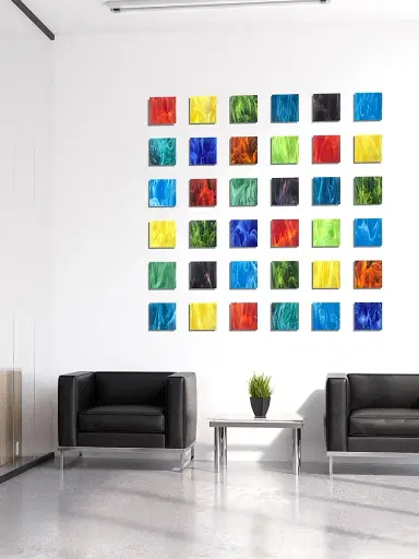 Karo Studios Block Series 36-Piece Nature Glass Wall Sculpture | Thumbnail 2 Karo Studios Block Series 36-Piece Nature Glass Wall Sculpture | Thumbnail 2